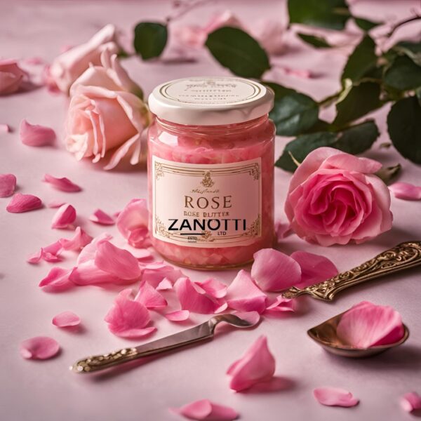 Zanotti Rose Butter – 100% Pure & Natural, Hydrating & Nourishing for Skin & Hair, Ideal for DIY Beauty Products